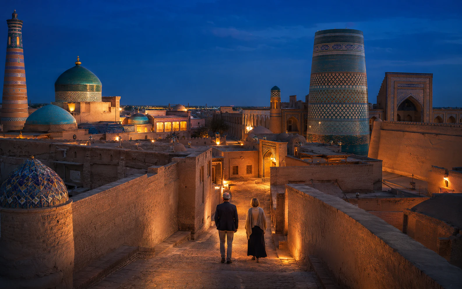 Grand Uzbekistan journey to Khiva - Silk Road Elite - Silk Road Elite Ancient Silk Road cityscape on the route to Khiva