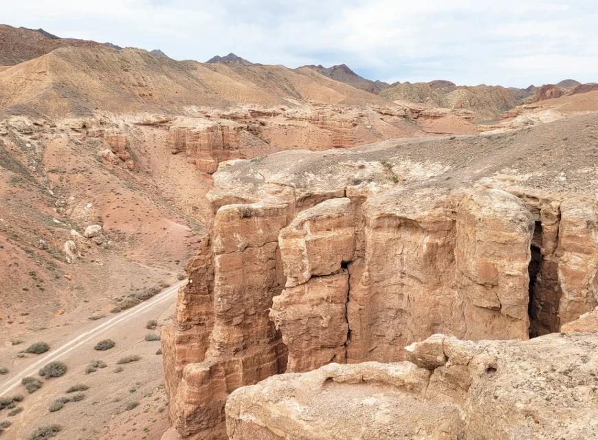 Rock formations in Charyn Canyon, Kazakhstan
