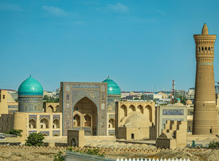 Historic city skyline featuring turquoise domes
